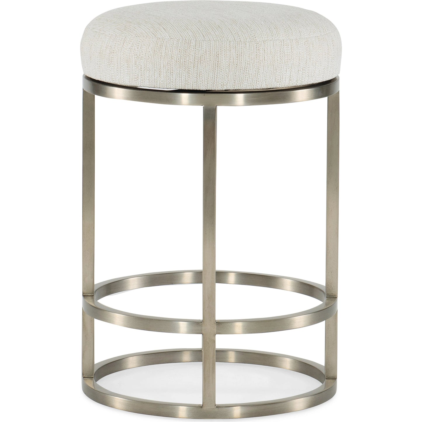 002 SI-1900782 | Additional Silo | Linville Falls Laurel Creek Counter Stool by Hooker Furniture in beige and remington porcelain, champagne. Made from metal, fabric in a modern style.