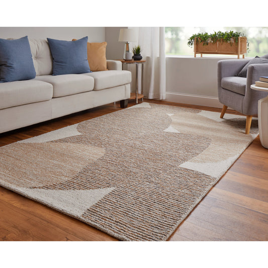 Pollock Rug - 8951F by Feizy in brown, tan, ivory. Made from wool, nylon in a unique style.