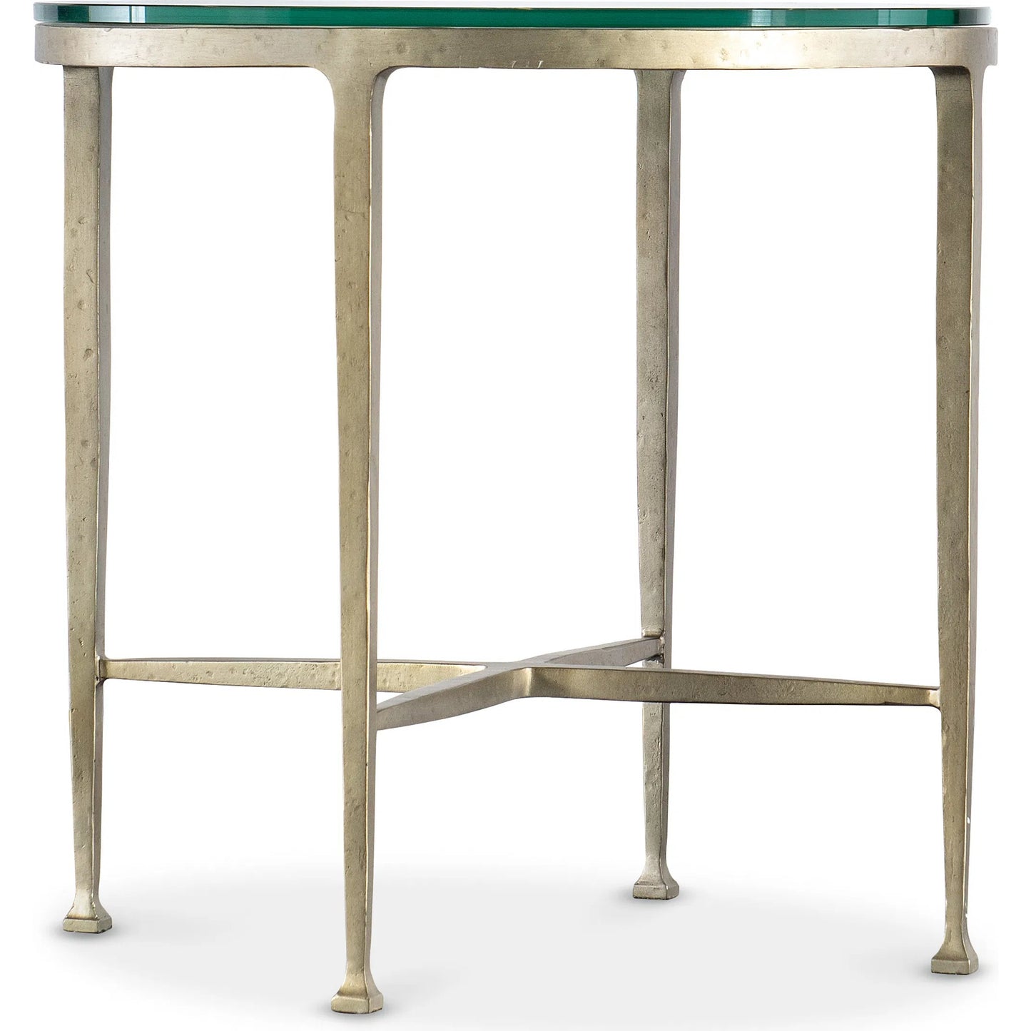 001 SI-2193326 | Primary Silo | Cora Glass Top Round Side Table by Hooker Furniture in champagne. Made from unique in a modern style.