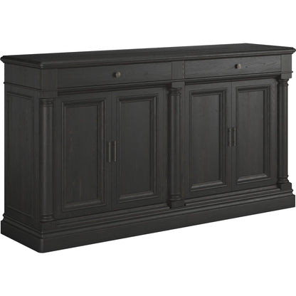 Atrium Credenza by A.R.T. Furniture in hand rubbed black, undertones of brown. Made from unique in a traditional style.