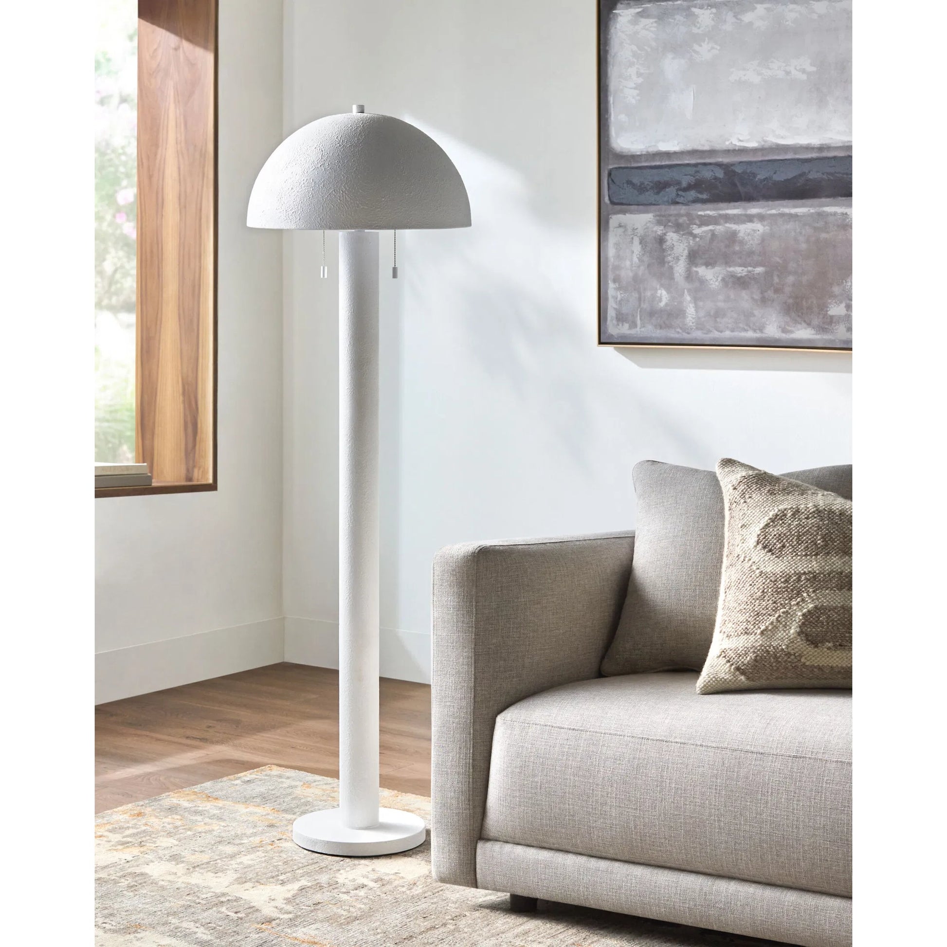 Hobro Accent Floor Lamp by Surya. Made from iron, metal in a modern style.