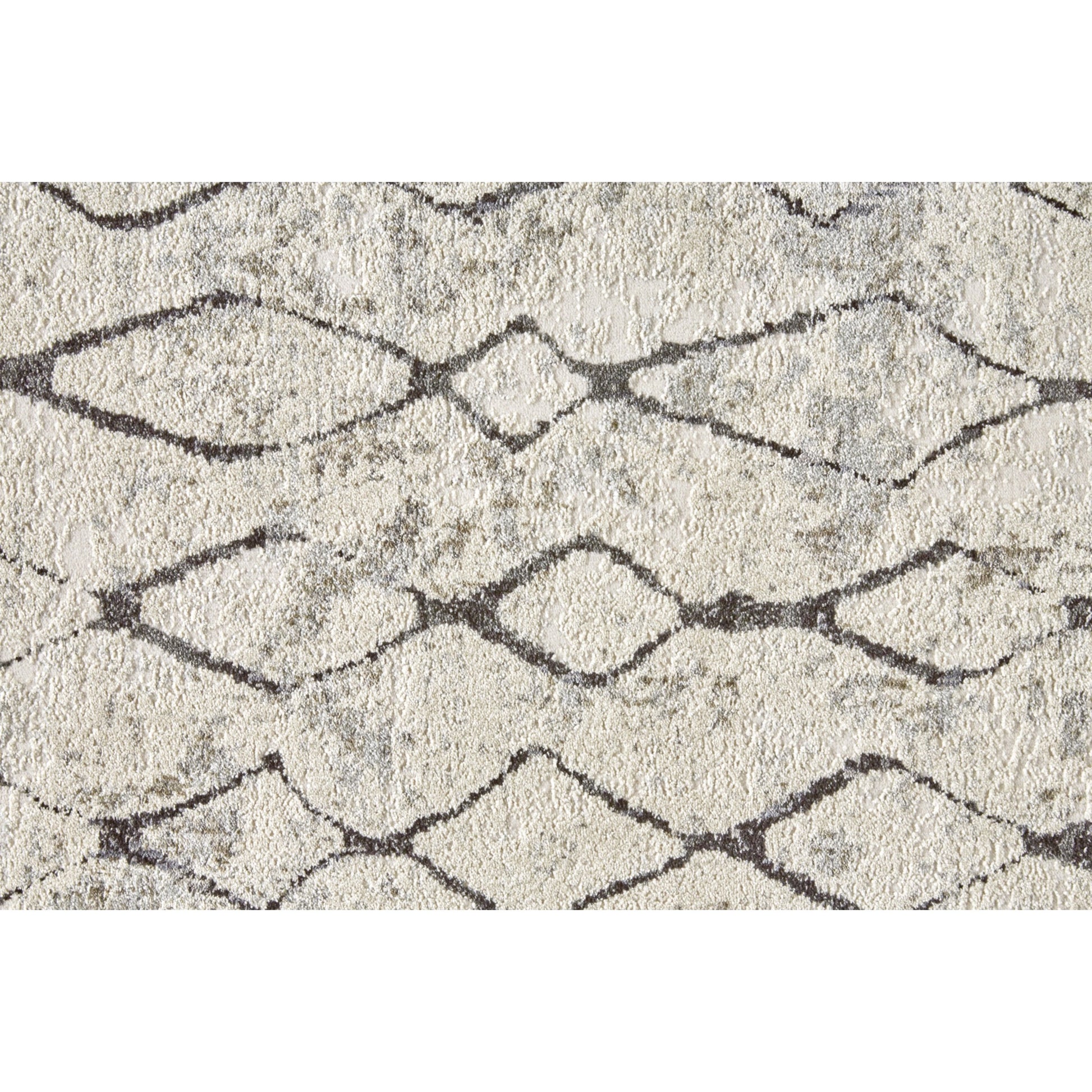 Kano Transitional Diamond Rug - 3872F by Feizy in ivory, gray, taupe. Made from polypropylene, polyester in a unique style.