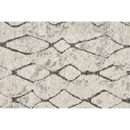 Kano Transitional Diamond Rug - 3872F by Feizy in ivory, gray, taupe. Made from polypropylene, polyester in a unique style.