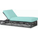 Milano Outdoor Adjustable Chaise by Sunset West in slate. Made from olefin rope in a coastal style.