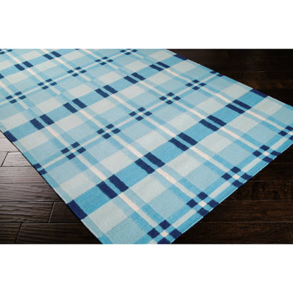 Happy Cottage Rug - 471 by Surya in seafoam, aqua, pale blue, dark blue, cream. Made from 100% wool in a unique style.