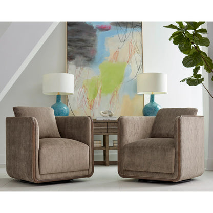Sagrada Swivel Chair, N-Otter by A.R.T. Furniture in hazel. Made from parrwood in a transitional style.