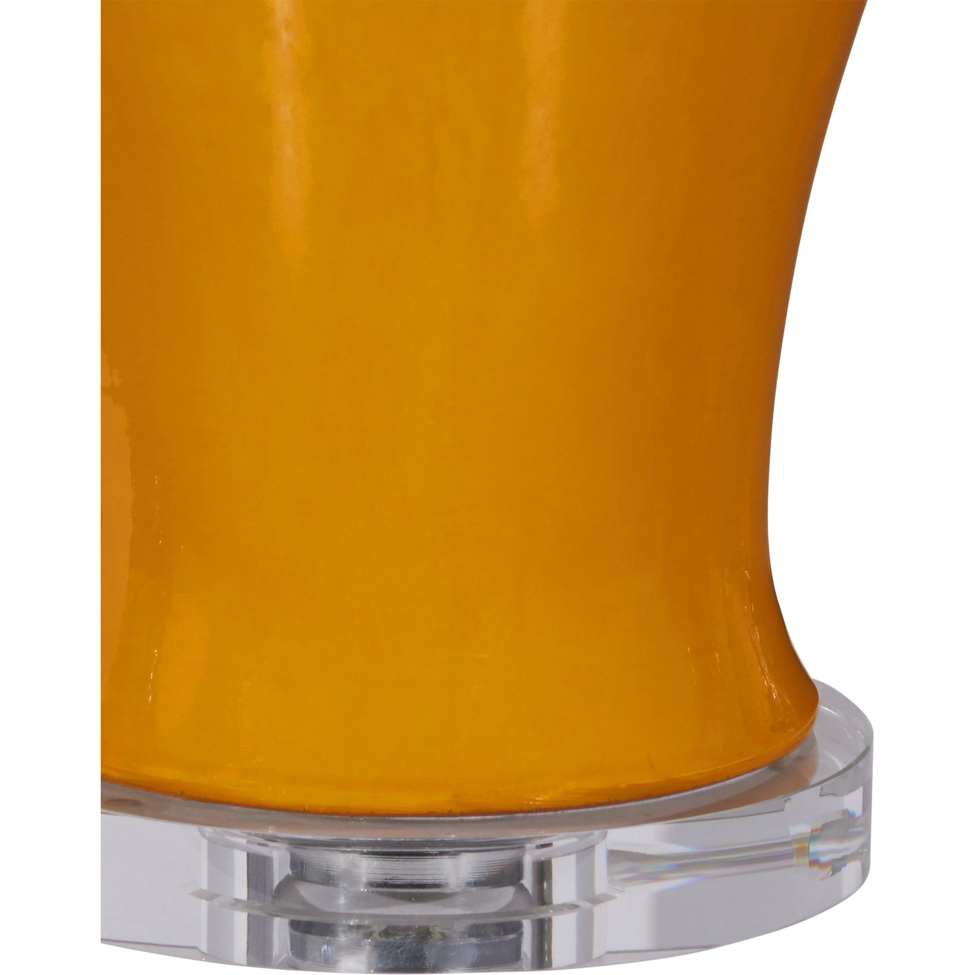 Imperial Yellow Table Lamp by Currey and Company in yellow. Made from porcelain, optic crystal, metal in a modern style.