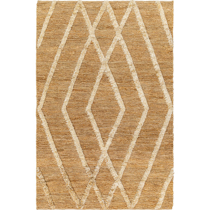 Hadley HDE-2300 Indoor/Outdoor Rug by Surya in tan. Made from main: 100% jute in a unique style.