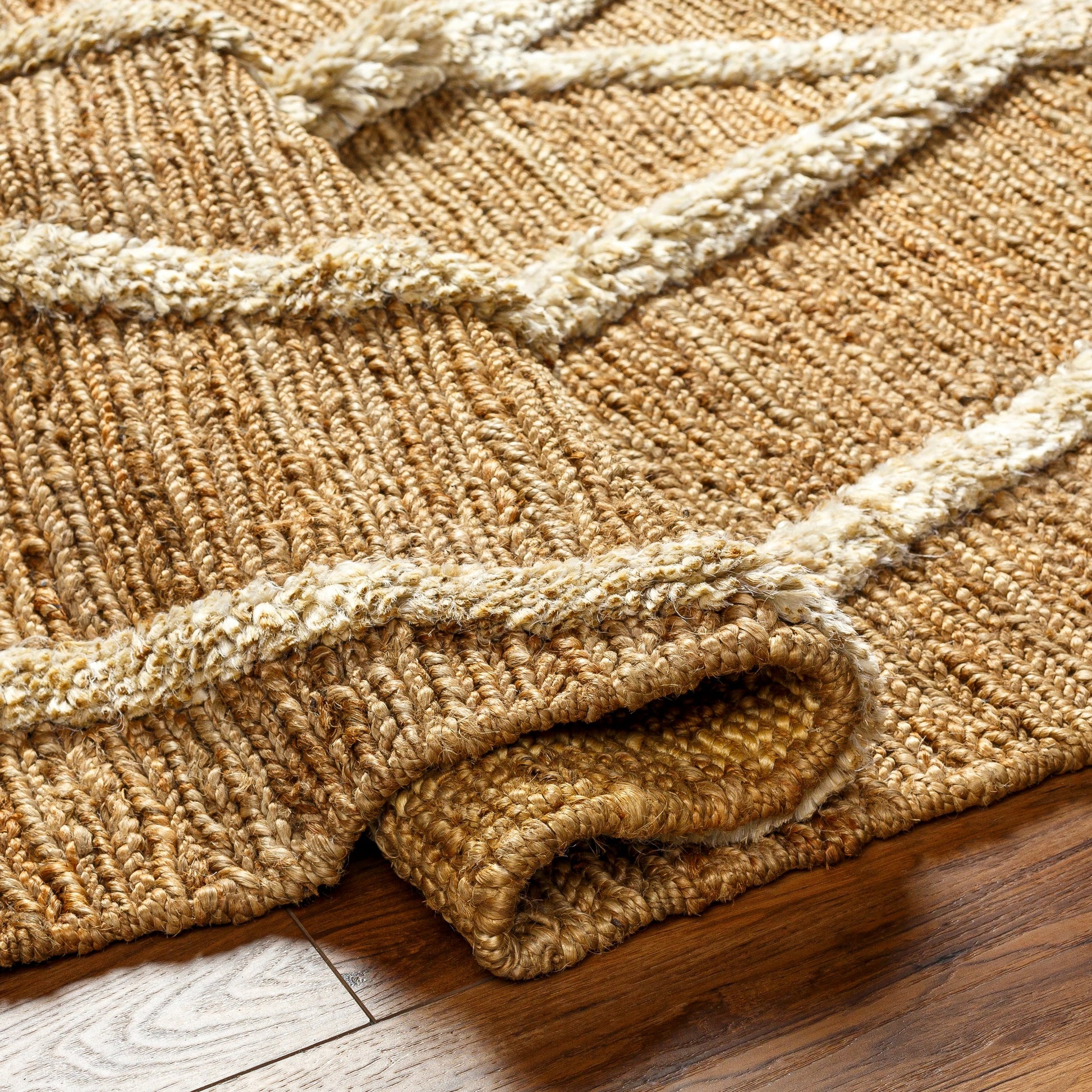 Hadley HDE-2300 Indoor/Outdoor Rug by Surya in tan. Made from main: 100% jute in a unique style.