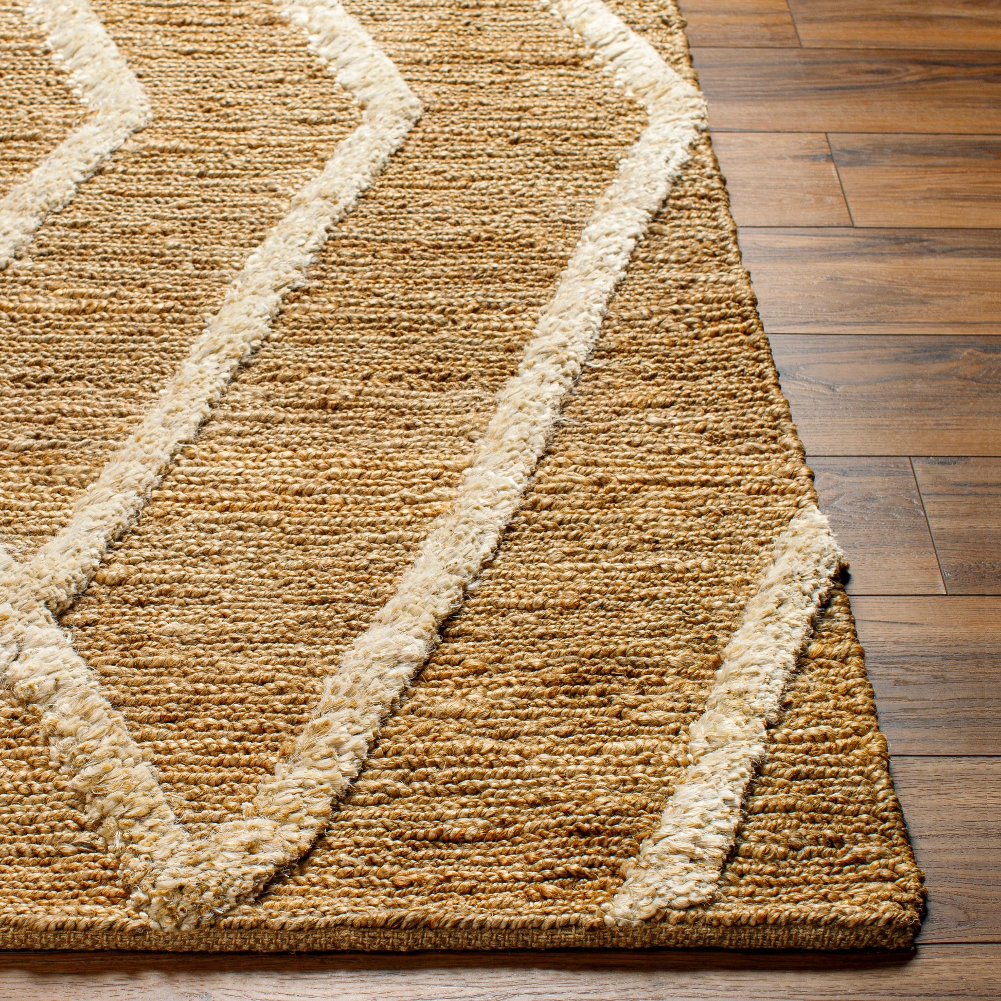 Hadley HDE-2300 Indoor/Outdoor Rug by Surya in tan. Made from main: 100% jute in a unique style.