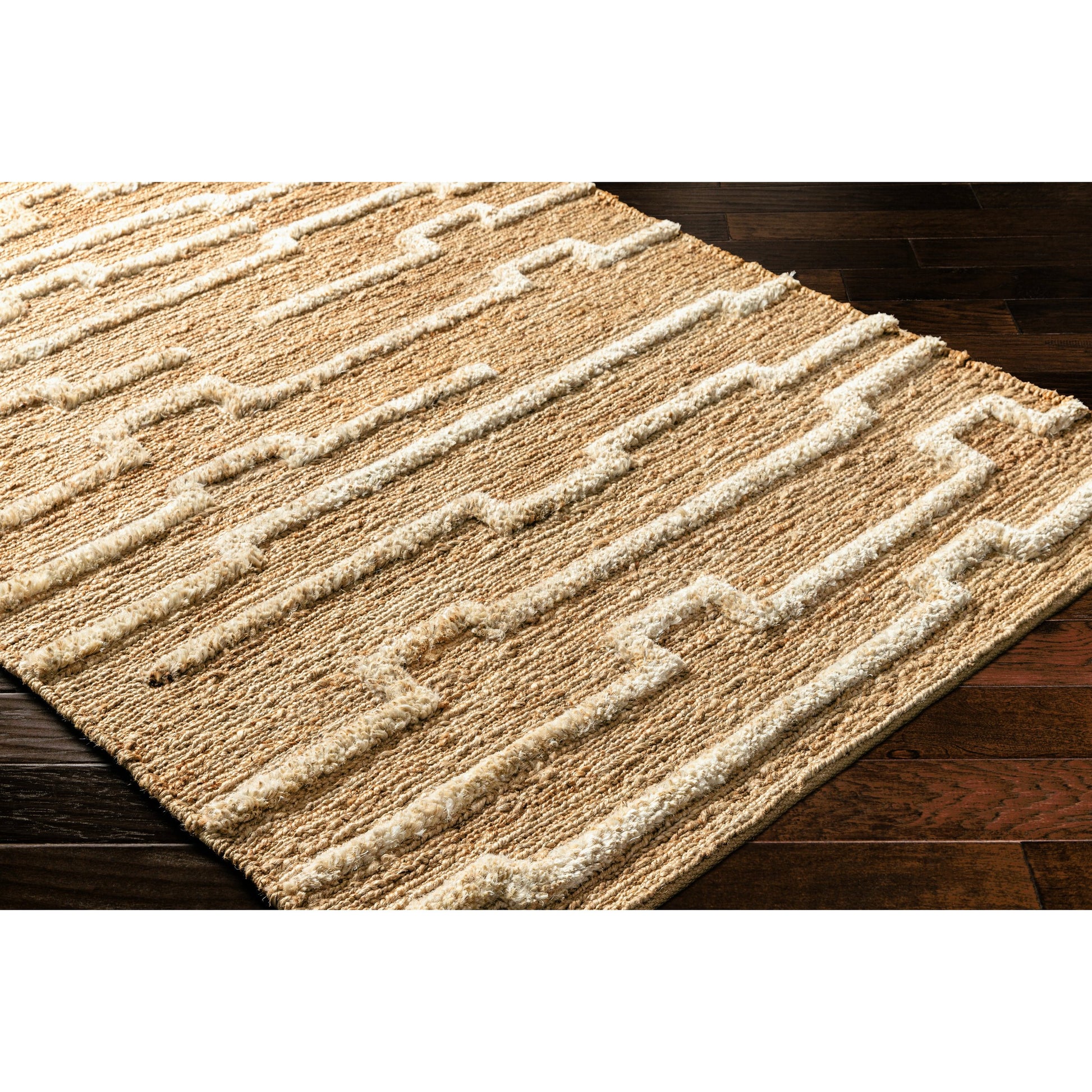 Hadley HDE-2301 Indoor/Outdoor Rug by Surya in tan. Made from main: 100% jute in a unique style.