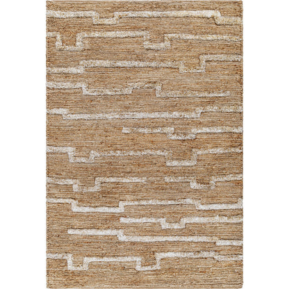 Hadley HDE-2301 Indoor/Outdoor Rug by Surya in tan. Made from main: 100% jute in a unique style.