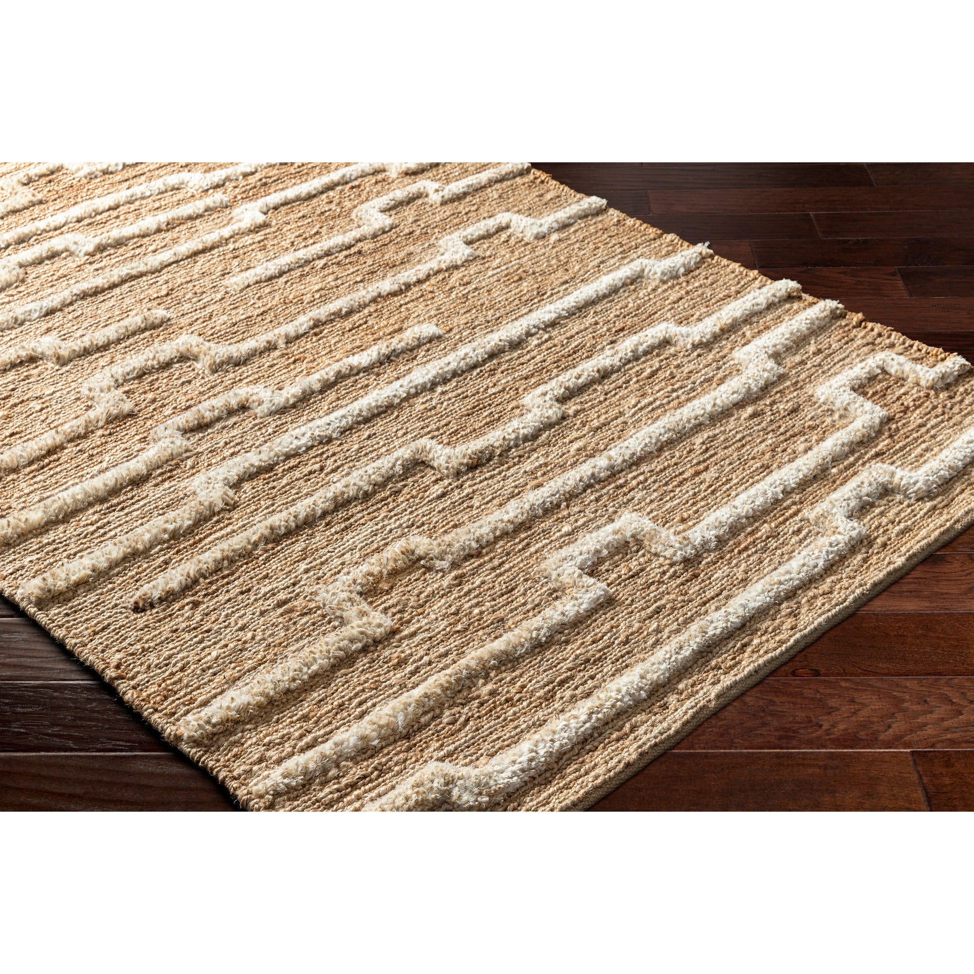 Hadley HDE-2301 Indoor/Outdoor Rug by Surya in tan. Made from main: 100% jute in a unique style.
