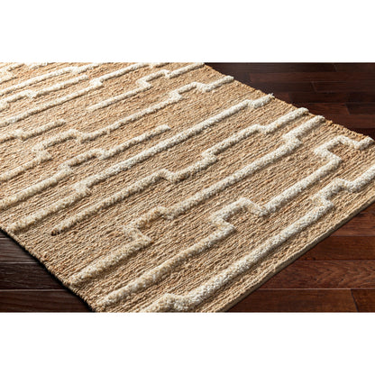 Hadley HDE-2301 Indoor/Outdoor Rug by Surya in tan. Made from main: 100% jute in a unique style.