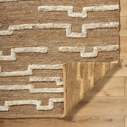 Hadley HDE-2301 Indoor/Outdoor Rug by Surya in tan. Made from main: 100% jute in a unique style.