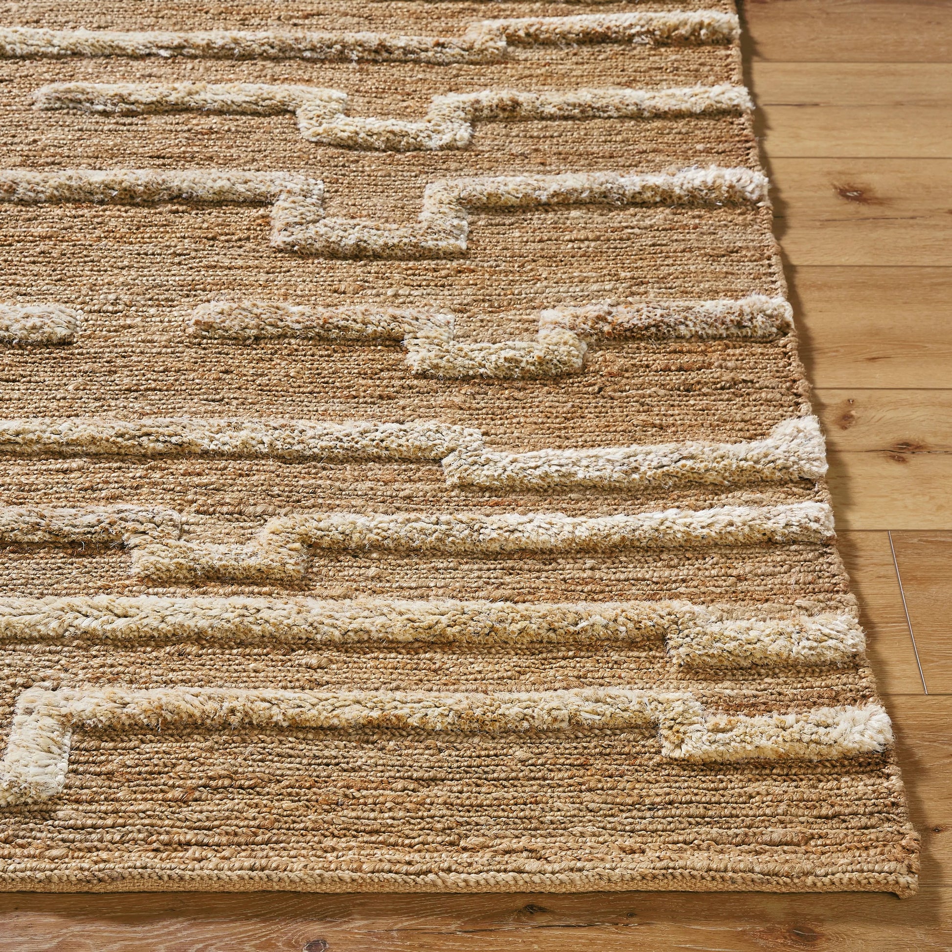 Hadley HDE-2301 Indoor/Outdoor Rug by Surya in tan. Made from main: 100% jute in a unique style.