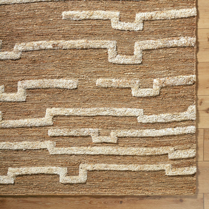 Hadley HDE-2301 Indoor/Outdoor Rug by Surya in tan. Made from main: 100% jute in a unique style.