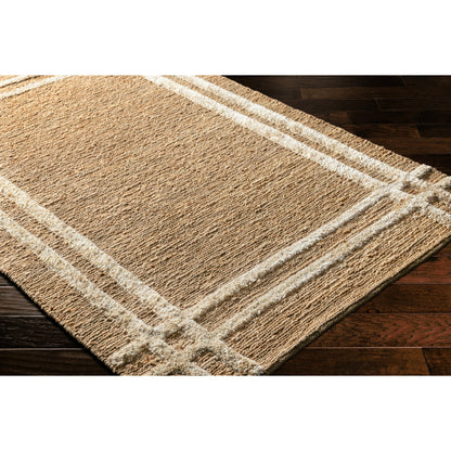 Hadley HDE-2302 Indoor/Outdoor Rug by Surya in tan. Made from main: 100% jute in a unique style.