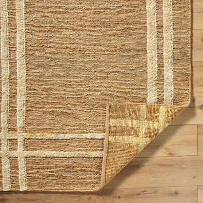 Hadley HDE-2302 Indoor/Outdoor Rug by Surya in tan. Made from main: 100% jute in a unique style.