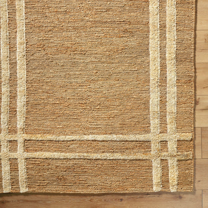 Hadley HDE-2302 Indoor/Outdoor Rug by Surya in tan. Made from main: 100% jute in a unique style.