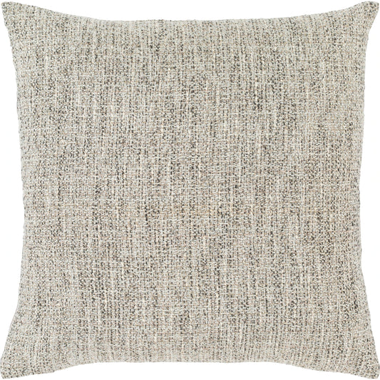 Heidi Pillow - 33151 by Surya in charcoal, light gray, white, metallic - champagne, ivory. Made from 100% polyester, 100% cotton in a modern style.