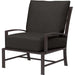 La Jolla Outdoor Club Chair by Sunset West in browns. Made from aluminum in a modern style.