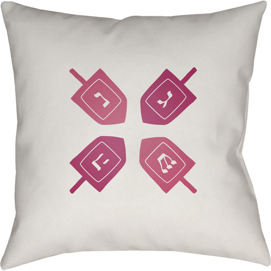 Dreidel II Pillow - 27217 by Livabliss. Made from front: 100% polyester, back: 100% polyester in a traditional style.