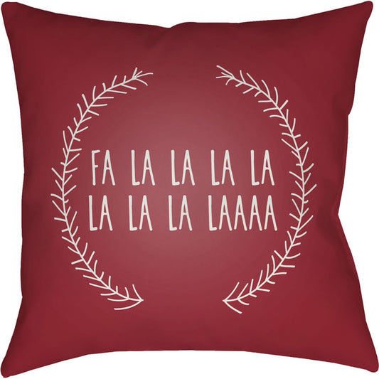 Falalalala Pillow - 16606 by Livabliss. Made from front: 100% polyester, back: 100% polyester in a modern style.