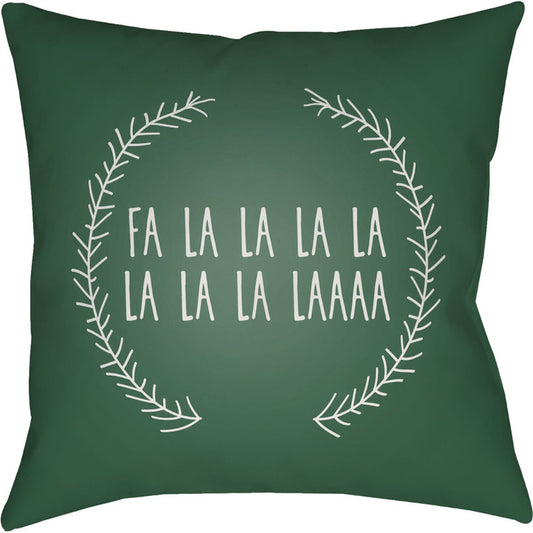 Falalalala Pillow - 16606 by Livabliss. Made from front: 100% polyester, back: 100% polyester in a modern style.