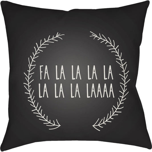 Falalalala Pillow - 16606 by Livabliss. Made from front: 100% polyester, back: 100% polyester in a modern style.