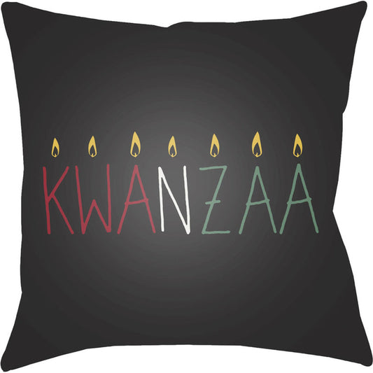 Kwanzaa II Pillow - 24761 by Livabliss. Made from front: 100% polyester, back: 100% polyester in a modern style.