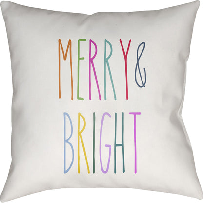 Merry Bright Pillow - 26509 by Livabliss. Made from front: 100% polyester, back: 100% polyester in a modern style.