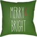 Merry Bright Pillow - 26509 by Livabliss. Made from front: 100% polyester, back: 100% polyester in a modern style.