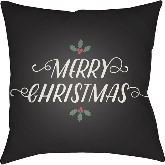 Merry Christmas I Pillow - 20053 by Livabliss. Made from front: 100% polyester, back: 100% polyester in a traditional style.