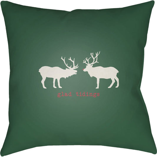 Reindeer Pillow - 10899 by Livabliss. Made from front: 100% polyester, back: 100% polyester in a traditional style.