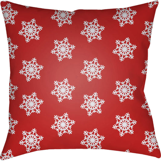 Snowflakes Pillow - 23813 by Livabliss. Made from front: 100% polyester, back: 100% polyester in a modern style.