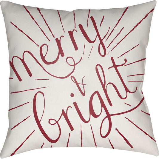 Merry and Bright Pillow - 11734 by Livabliss. Made from front: 100% polyester, back: 100% polyester in a modern style.