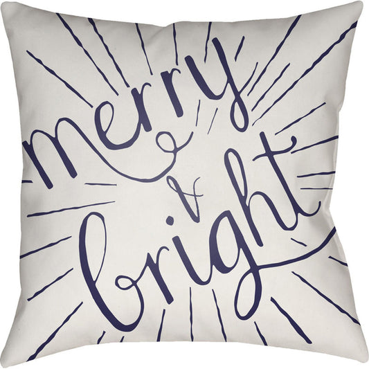 Merry and Bright Pillow - 11734 by Livabliss. Made from front: 100% polyester, back: 100% polyester in a modern style.