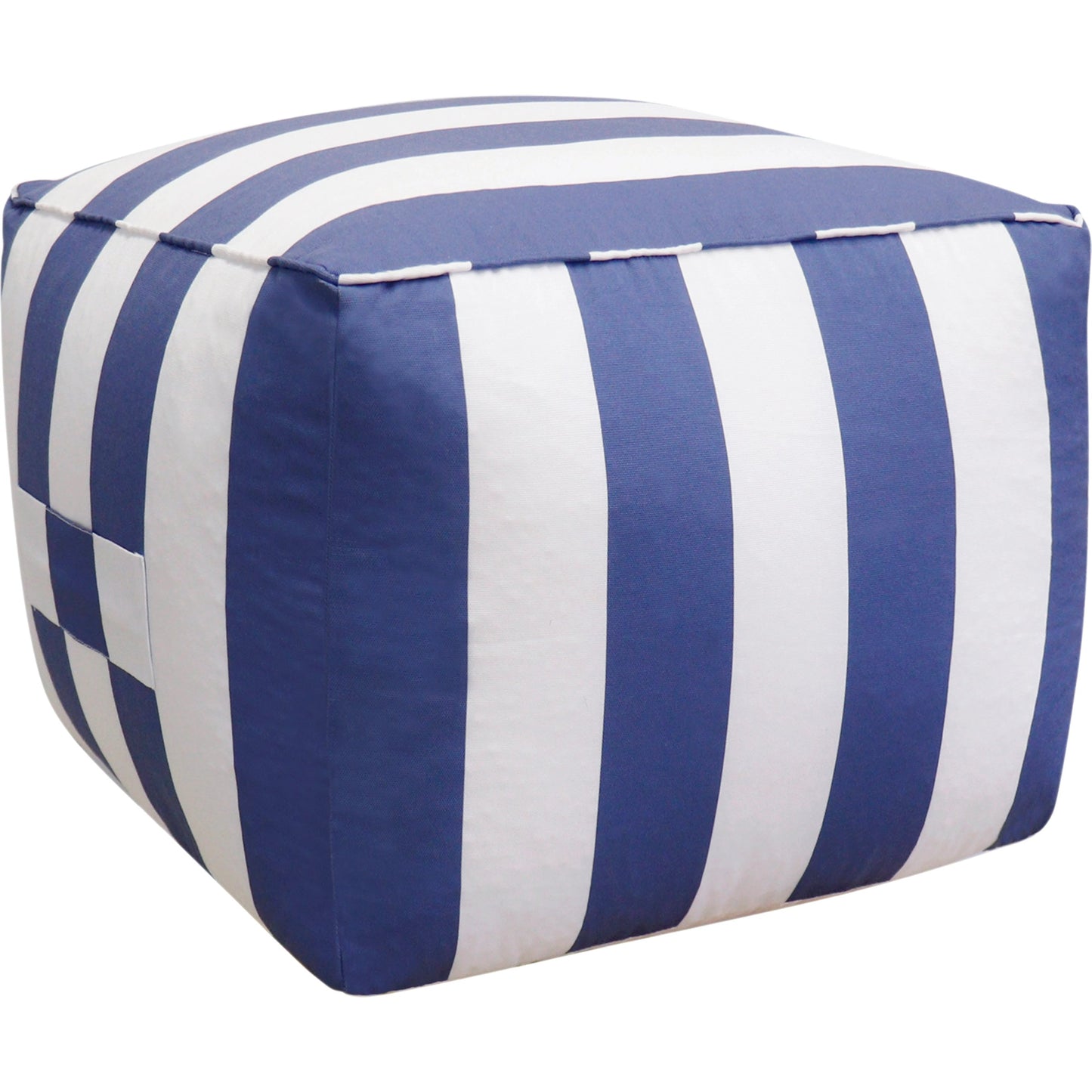 001 SI-2030360 | Primary Silo | Galaxy Pouf by Pasargad Home in white. Made from polyester in a coastal style.