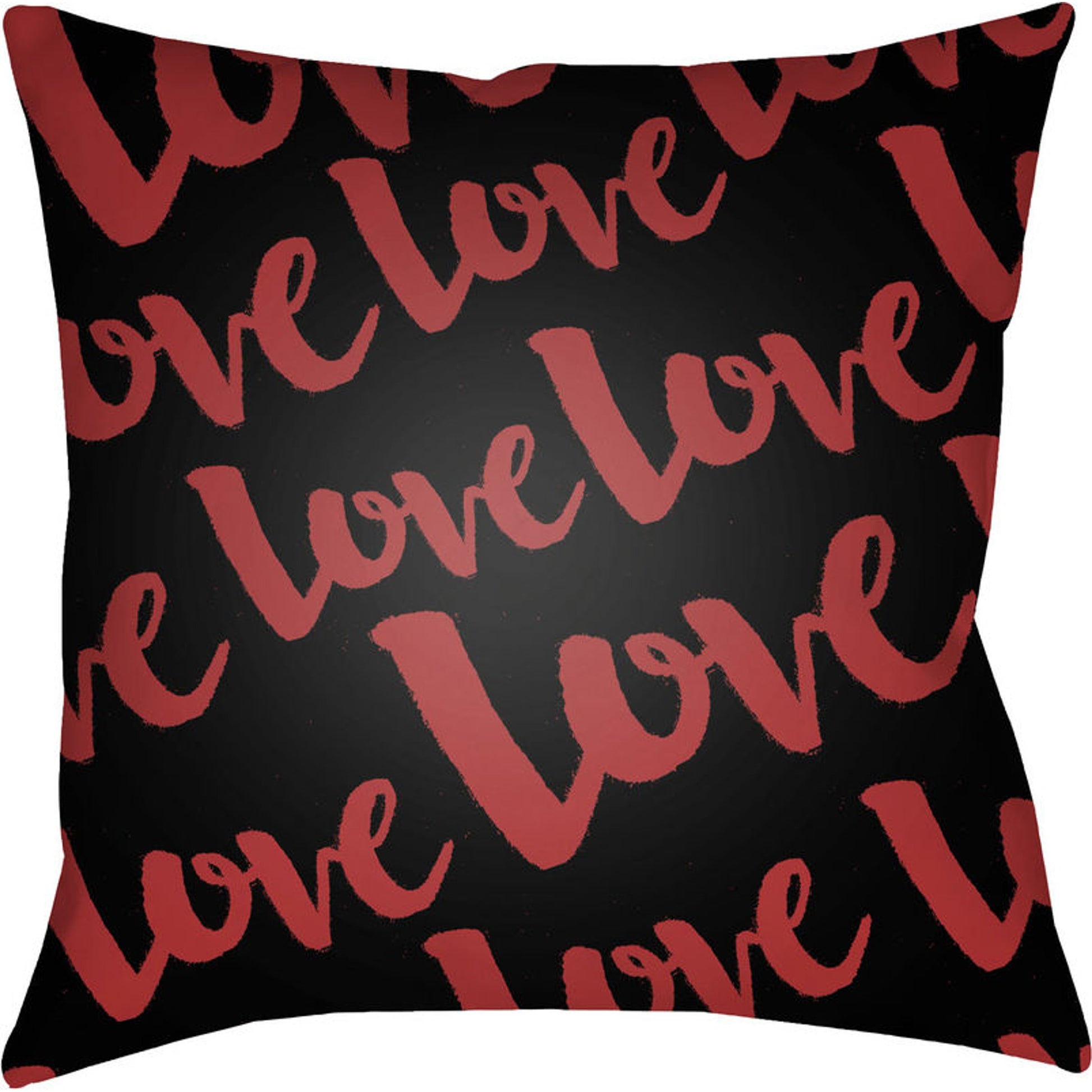 Love Indoor/Outdoor Pillow by Livabliss. Made from front: 100% polyester, back: 100% polyester in a modern style.