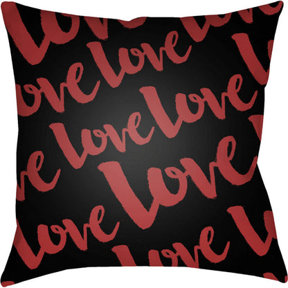Love Indoor/Outdoor Pillow by Livabliss. Made from front: 100% polyester, back: 100% polyester in a modern style.