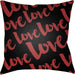Love Indoor/Outdoor Pillow by Livabliss. Made from front: 100% polyester, back: 100% polyester in a modern style.