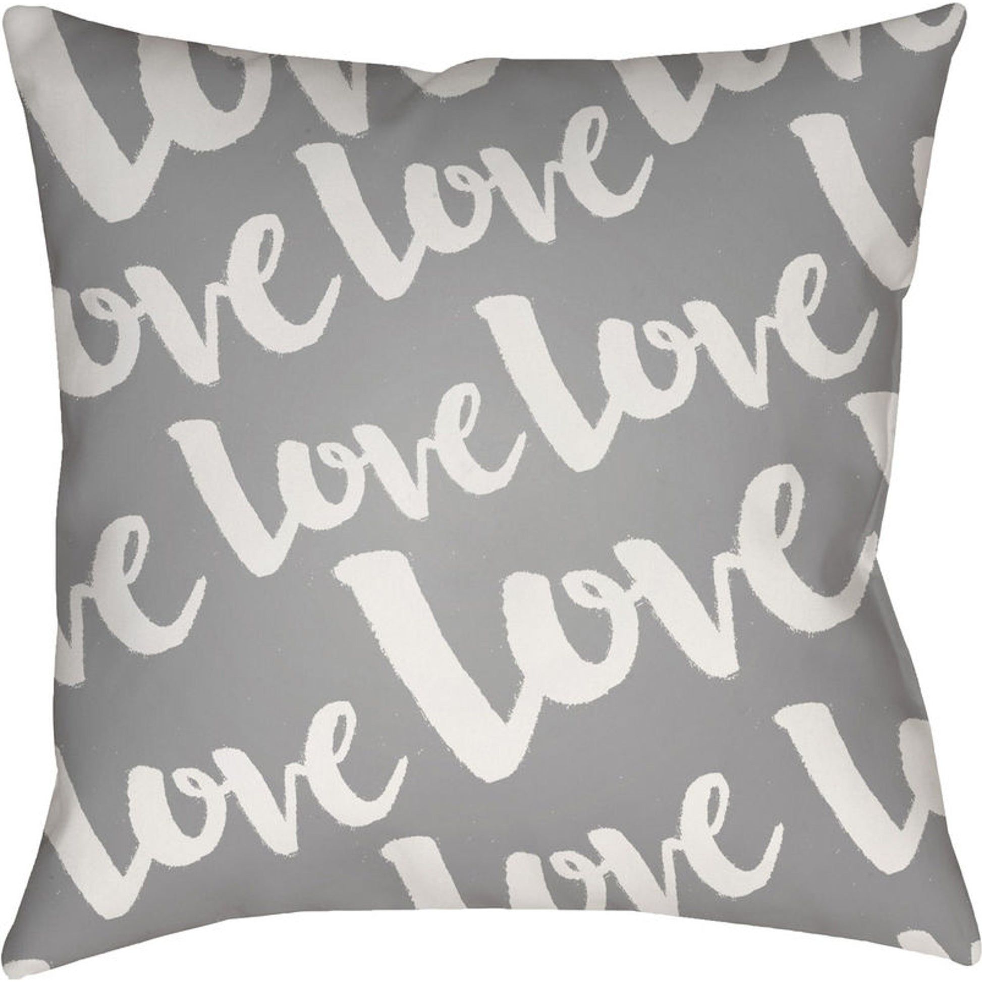 Love Indoor/Outdoor Pillow by Livabliss. Made from front: 100% polyester, back: 100% polyester in a modern style.