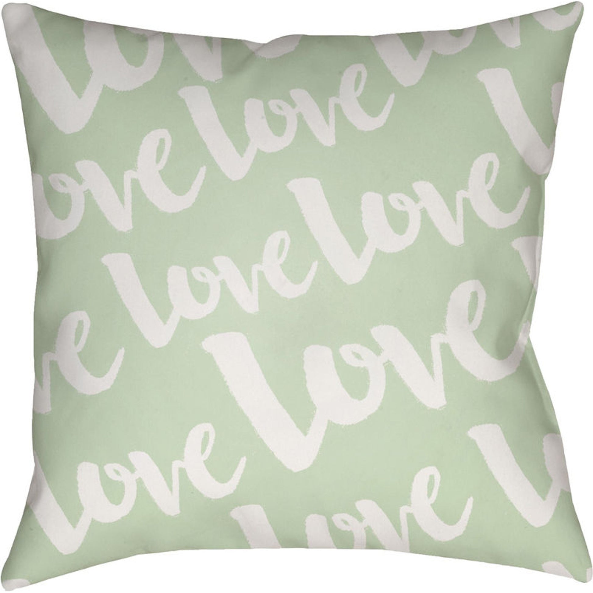 Love Indoor/Outdoor Pillow by Livabliss. Made from front: 100% polyester, back: 100% polyester in a modern style.