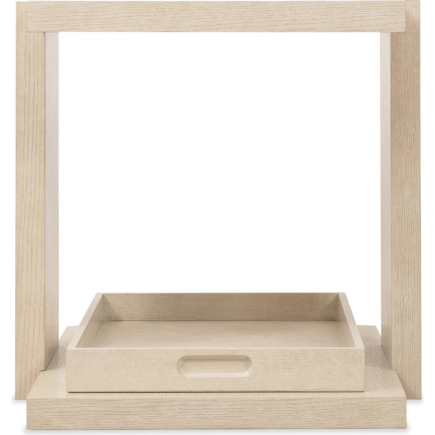 002 SI-2353964 | Additional Silo | Westwood End Table by Hooker Furniture in light wood and polished limestone. Made from oak veneers in a transitional style.