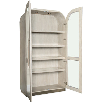 Modern Mood Display Cabinet by Hooker Furniture. Made from oak veneers, metal, glass in a modern style.