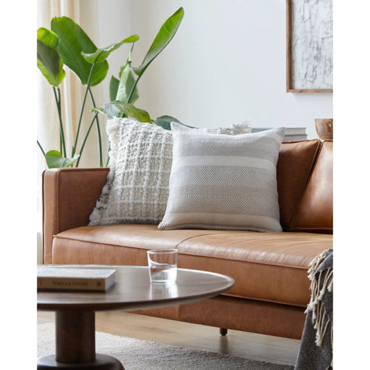 Hereford Pillow - 487827 by Livabliss in silver, light silver, white, slate, metallic - silver. Made from front: 100% polyester, back: 100% polyester in a modern style.