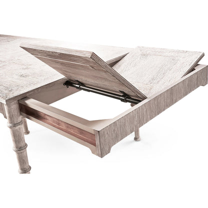 100" Bywater Extending Dining Table by Jonathan Charles in washed acacia. Made from acacia in a transitional style.