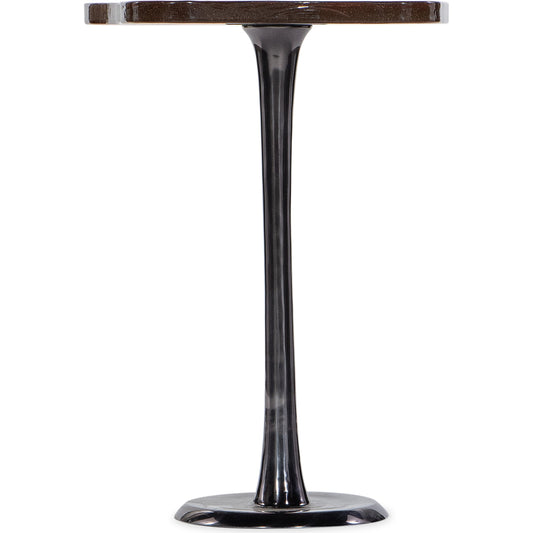 Susan G. Komen Memento Accent Table by Hooker Furniture in rose and dark metal. Made from cast glass, aluminum in a modern style.