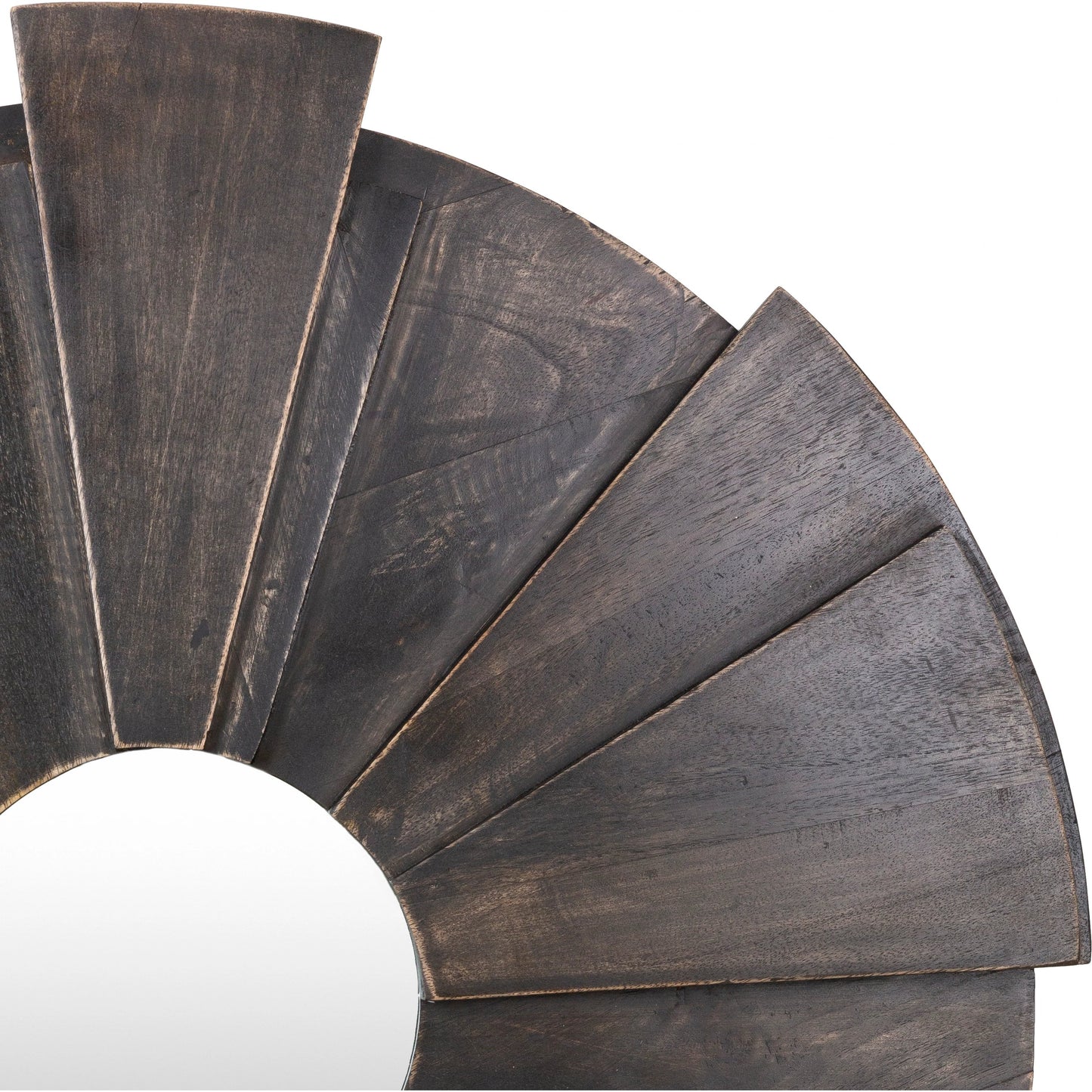 001 SI-1882589 | Closeup | Hermione Mirror - 25106 by Surya in brown and weathered. Made from 100% wood in a eclectic & global style.